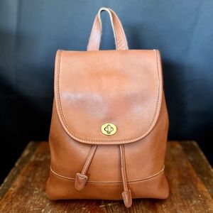 RARE Vintage Coach Large Daypack Backpack 9791 British Tan